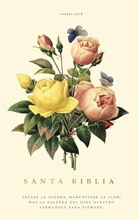SANTA BIBLIA REINA VALERA 1960 TAPA PREMIO Y REGALO LETRA GRANDE FLORAL