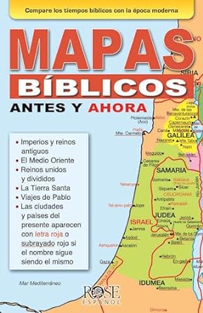 MAPAS BÍBLICOS ANTES Y AHORA- COMPARE LOS TIEMPOS BÍBLICOS CON LA ÉPOCA MODERNA- PANFLETO