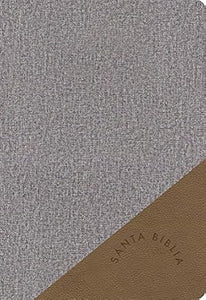 BIBLIA REINA VALERA 1960- GRIS Y MARRÓN- LETRA GRANDE TAMAÑO MANUAL- IMITACIÓN PIEL
