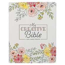 Cargar imagen en el visor de la galería, MY CREATIVE BIBLE- KING JAMES VERSION- PEARLIZED WHITE FAUX LEATHER
