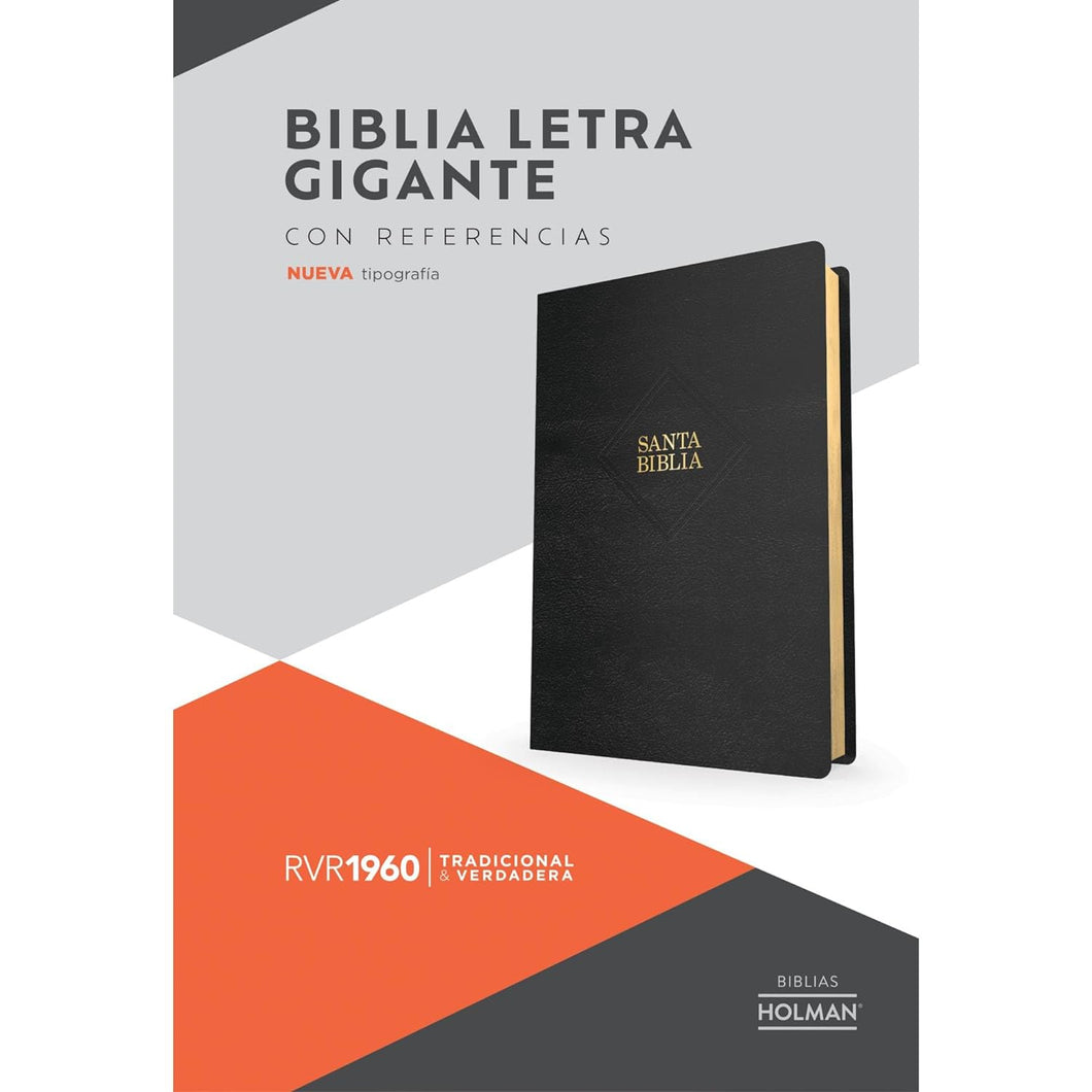 BIBLIA REINA VALERA 1960 PIEL FABRICADA- LETRA GIGANTE CON REFERENCIAS