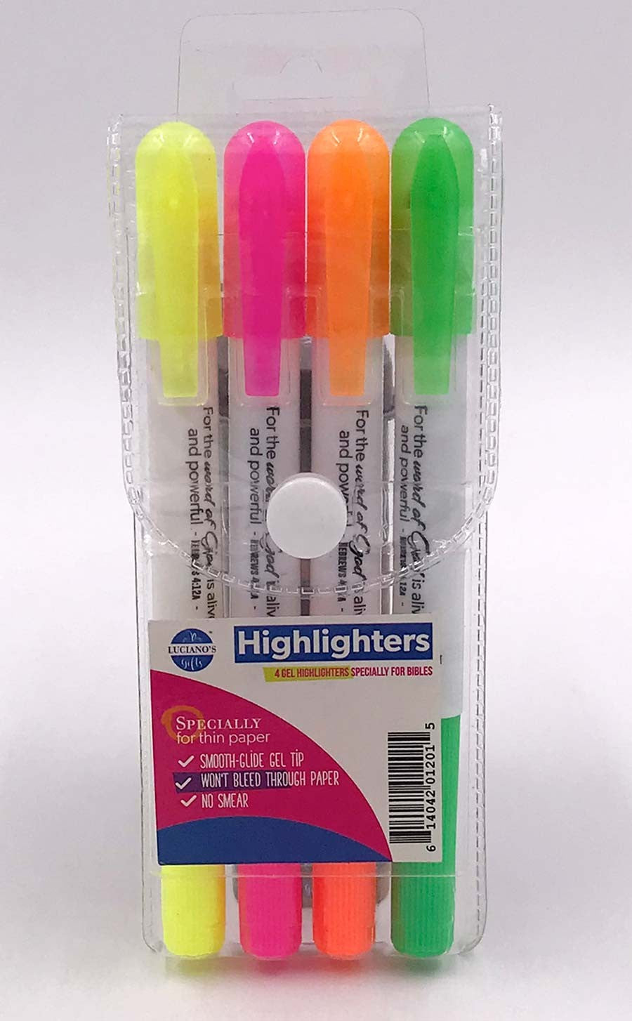 4 HIGHLIGHTERS PARA BIBLIA QUE NO MANCHAN