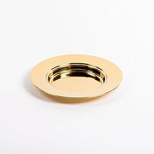 Cargar imagen en el visor de la galería, COMMUNION STACKING BREAD PLATE - BRASS FINISH STAINLESS STEEL REMEMBRANCE WARE

