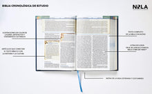 Cargar imagen en el visor de la galería, BIBLIA NUEVA BIBLIA LAS AMÉRICAS CRONOLÓGICA DE ESTUDIO- TAPA DURA INTERIOR A CUATRO COLORES
