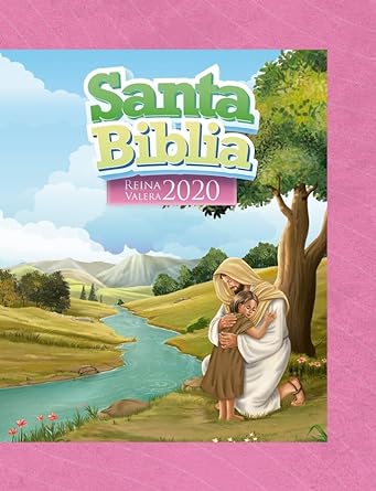 BIBLIA REINA VALERA 2020 PARA NIÑAS Y/O NIÑOS TAPA DURA ROSA O AZUL  LETRA GRANDE