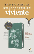 Cargar imagen en el visor de la galería, BIBLIA NTV LETRA GRANDE CON FILAMENT SENTIPIEL ZIPER VERDE
