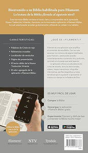 BIBLIA ULTRAFINA NUEVA TRADUCCIÓN VIVIENTE CON ZIPPER CON FILAMENT- FLORAL