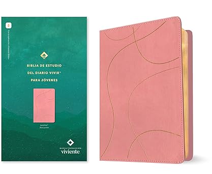 BIBLIA DE ESTUDIO DIARIO VIVIR- NUEVA TRADUCCIÓN VIVIVIENTE PARA JÓVENES- CON FILMENT SENTI PIEL ROSA PASTEL