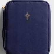 BIBLE COVER CANVAS NAVY PLAN X LARGE