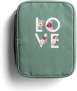 BIBLE COVER LOVE GREEN