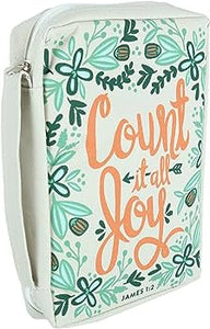 BIBLE COVER COUNT IT ALL JOY- CARRY HANDLE AND FONT POCKET