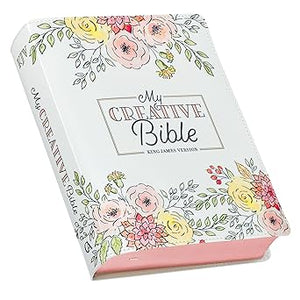 MY CREATIVE BIBLE- KING JAMES VERSION- PEARLIZED WHITE FAUX LEATHER