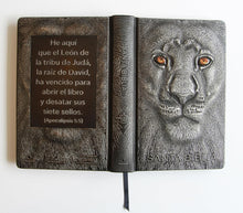 Cargar imagen en el visor de la galería, RVR1960 BIBLIA LEÓN DE JUDÁ ESPECIAL PLATA CON ÍNDICE Y CANTO NEGRO - TAPA DURA
