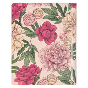 MY CREATIVE BIBLE KING JAMES VERSION- ROSE PINK FLORAL FAUX LEATHER HARDCOVER KJV