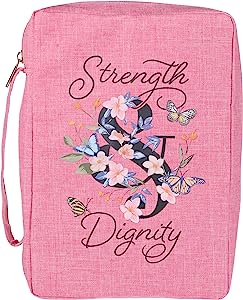 BIBLE COVER VALUE PINK STRENGTH & DIGNITY