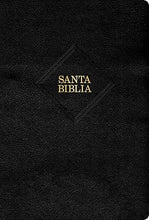 Cargar imagen en el visor de la galería, BIBLIA REINA VALERA 1960- NEGRA PIEL FABRICADA TAMAÑO MANUAL LETRA GRANDE
