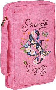 BIBLE COVER VALUE PINK STRENGTH & DIGNITY