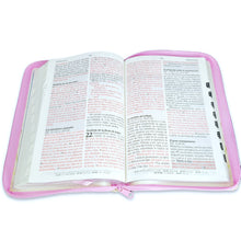 Cargar imagen en el visor de la galería, SANTA BIBLIA DE PROMESAS REINA VALERA 1960 LETRA GIGANTE 13 PUNTOS  IMITACIÓN PIEL FLORAL CON CIERRE CON ÍNDICE
