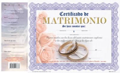 CERTIFICADO DE MATRIMONIO