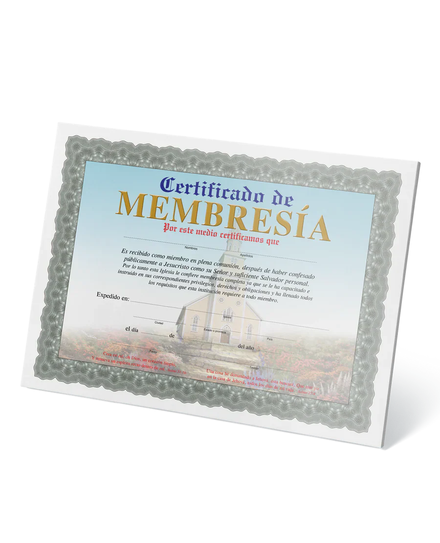CERTIFICADO DE MEMBRESÍA