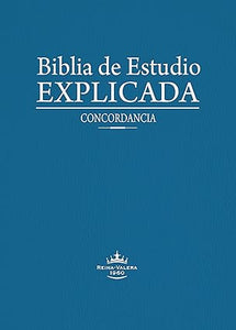 BIBLIA DE ESTUDIO EXPLICADA CON CONCORDANCIA COLOR AZUL  IMITACIÓN PIEL