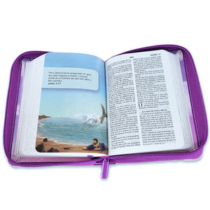 BIBLIA RVR 1960 COMPACTA NIÑAS PRINCESA CON CIERRE