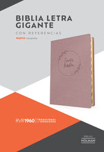 Cargar imagen en el visor de la galería, RVR60 BIBLIA DE LETRA GRANDE  ROSA TAPA SUAVE CON REFERENCIAS
