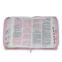 Cargar imagen en el visor de la galería, RV1960 SANTA BIBLIA REINA VALERA- BOHO ROSA ÍNDICE Y ZIPPER
