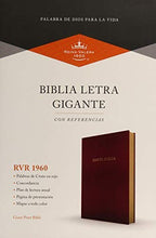 Cargar imagen en el visor de la galería, RVR 1960 BIBLIA LETRA GIGANTE- BURGANDY IMITACIÓN PIEL CON REFERENCIAS CON ÍNDICE
