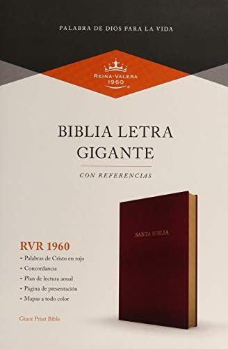 RVR 1960 BIBLIA LETRA GIGANTE- BURGANDY IMITACIÓN PIEL CON REFERENCIAS CON ÍNDICE