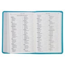 Cargar imagen en el visor de la galería, KJV BIBLE TURQUOISE FAUX LEATHER COMPACT
