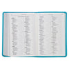 KJV BIBLE TURQUOISE FAUX LEATHER COMPACT