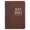 KJB BIBLE COMPACT LP FAUX LEATHER BROWN  MEDIUM  RED LETTER EDITION