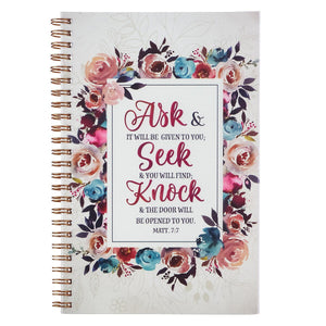 NOTEBOOK WIREBOUND ASK, SEEK, KNOCK MAT.7:7