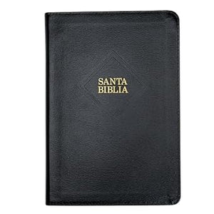 BIBLIA REINA VALERA 1960 NEGRA PIEL FABRICADA LETRA GRANDE CON ÍNDICE