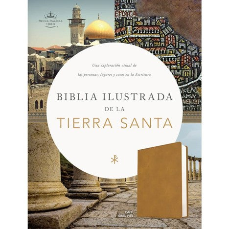 RVR60  BIBLIA ILUSTRADA DE LA TIERRA SANTA- SIMIL PIEL CAFÉ