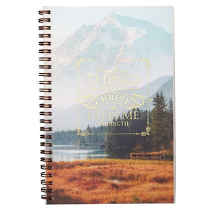 NOTEBOOK WIREBOUND ALL THINGS THROUGH CHRIST PHIL. 4:13