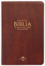 Cargar imagen en el visor de la galería, RVR60 BIBLIA CAFE PIEL 12 PTS LETRA GRANDE
