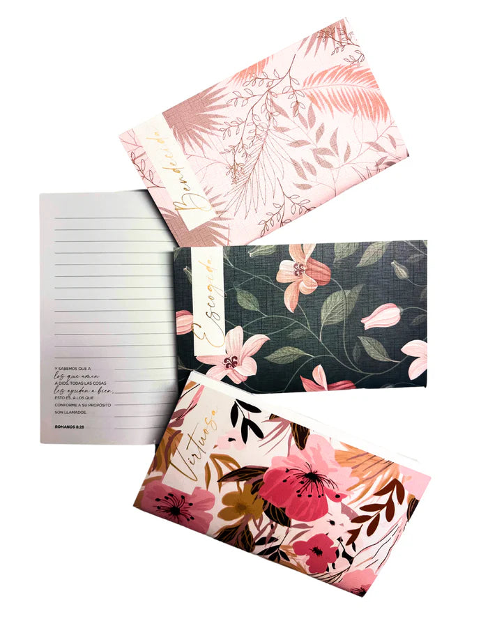 LIBRETAS ECOGIDA, BENDECIDA, VIRTUOSA ( PAQUETE DE 3)