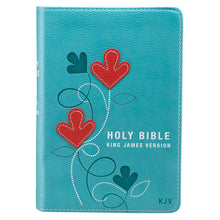 Cargar imagen en el visor de la galería, KJV BIBLE TURQUOISE FAUX LEATHER COMPACT
