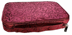 BIBLE COVER LOVE THE LORD JACQUARD X LARGE BURGUNDY