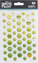 Cargar imagen en el visor de la galería, BIBLE JOURNALING EXPOXY STICKERS MINI HEXIES MIX 53 PIECES
