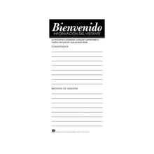 Cargar imagen en el visor de la galería, BIENVENIDO INFORMACIÓN DEL VISITANTE - TARJETA DEL VISITANTE PQT 50
