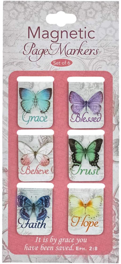 BUTTERFLY BLESSINGS MINI MAGNETIC BOOKMARK SET