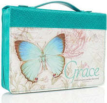 Cargar imagen en el visor de la galería, COVER GRACE BUTTERFLY BLESSINGS TEAL FAUX LEATHER FASHION
