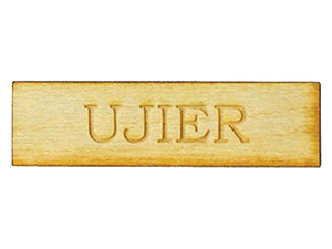 BADGE UJIER MADERA PRENDEDOR