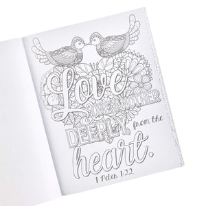 WHERE LOVE BLOOMS COLORING BOOK FOR ADULTS