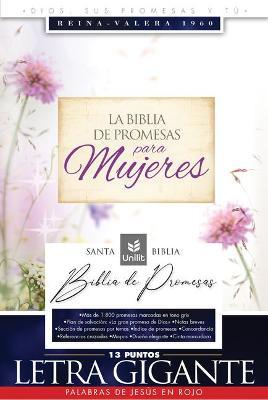 SANTA BIBLIA DE PROMESAS- REINA VALERA 1960- FLORAL LETRA GIGANTE PIEL ESPECIAL