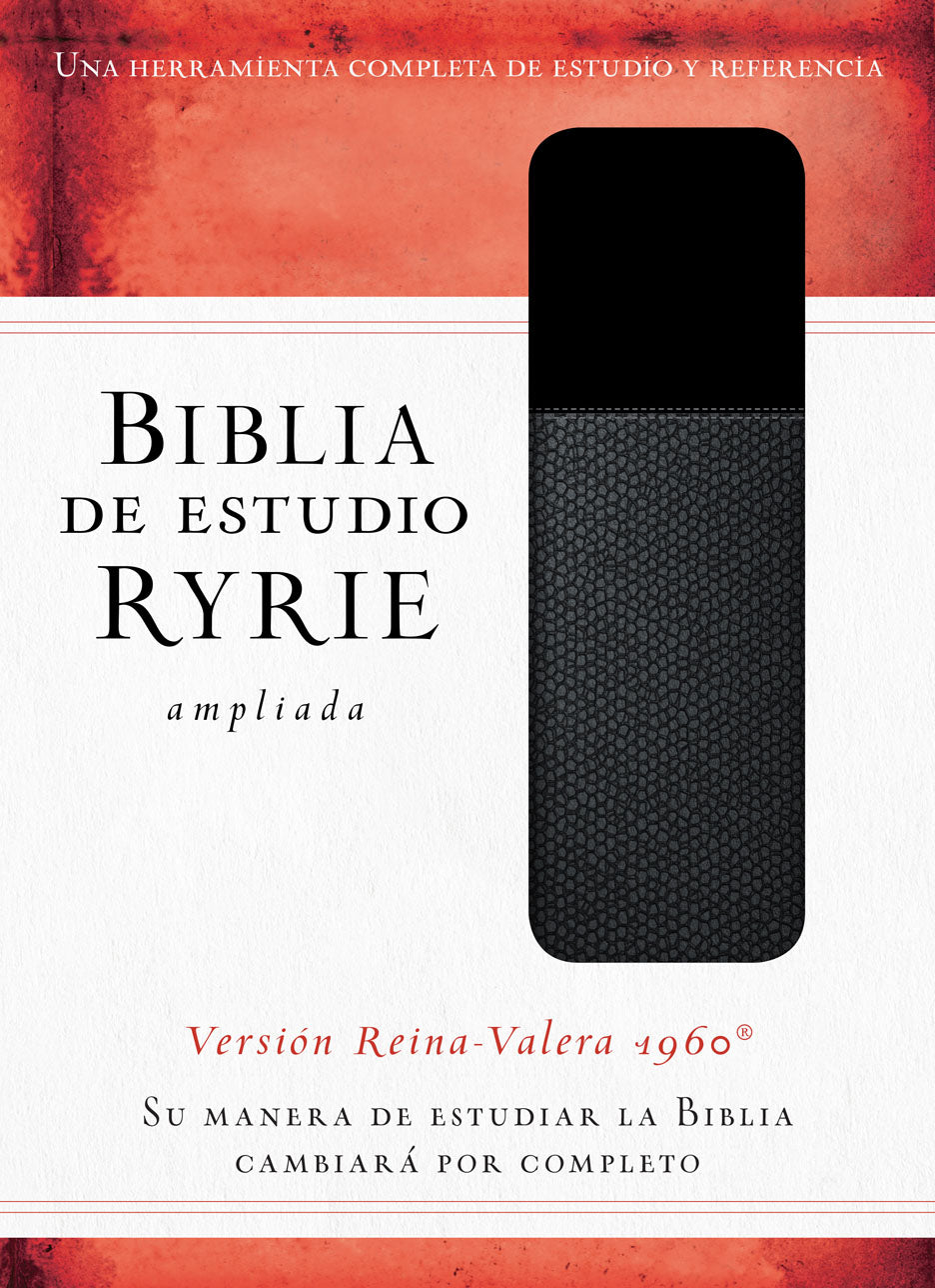 RV 1960 BIBLIA DE ESTUDIO RYRIE DUO TONO NEGRO AMPLIADA