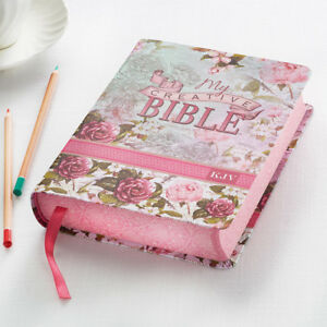 SILKY FLORAL MY CREATIVE BIBLE FOR GIRLS JOURNALING BIBLE  HARD COVER  KJV